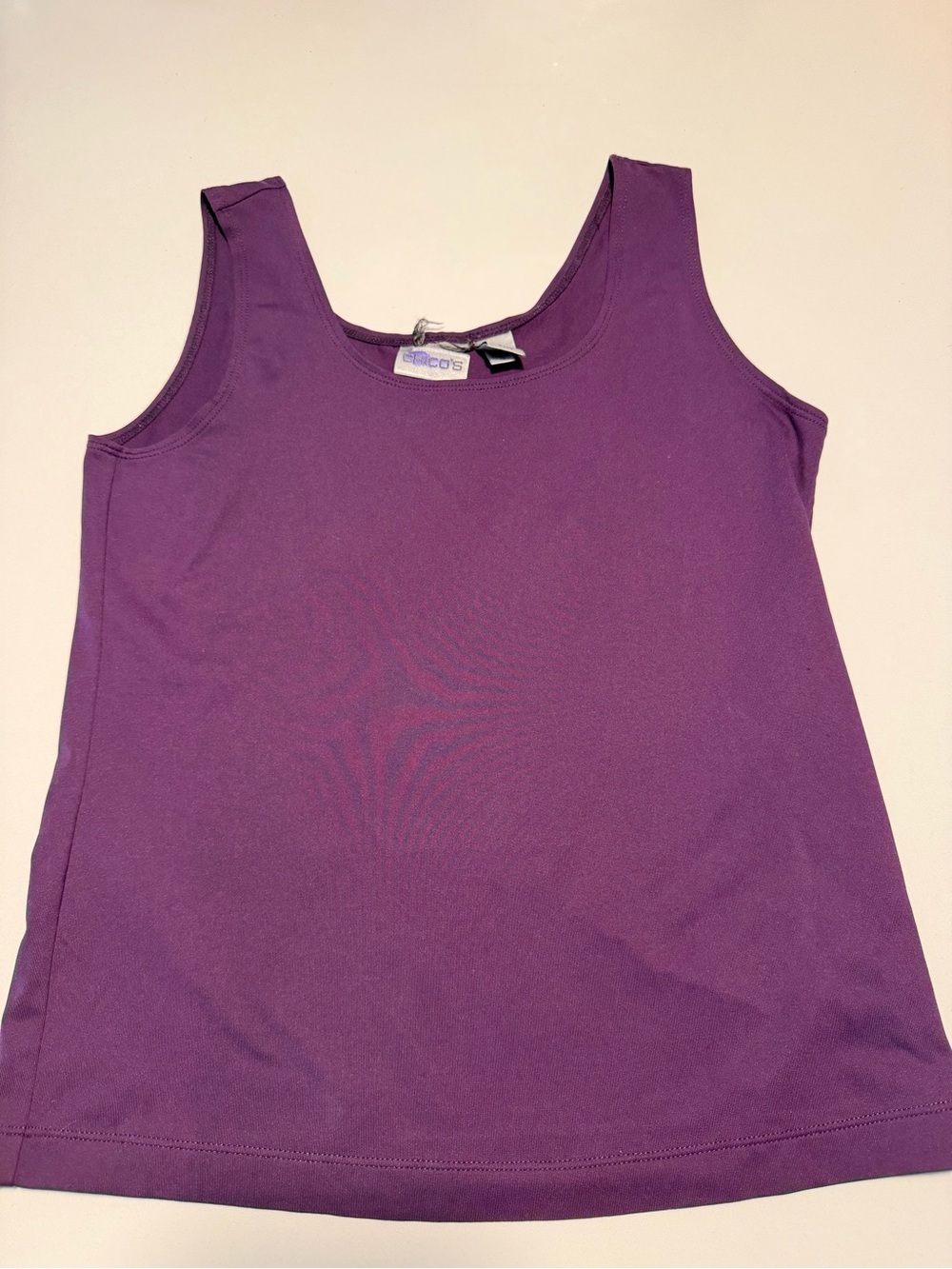 Chicos Plum Purple Microfiber Tank Top Sz 1